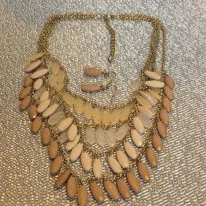 ‼️final must bundle‼️4-Strand Necklace/Earrings Set